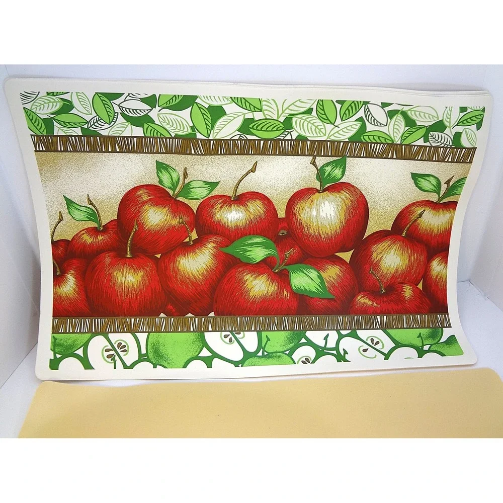 Set of 6 Vintage Red Apple Placemats Table Decor Kitchen Farmhouse Kitchen‎